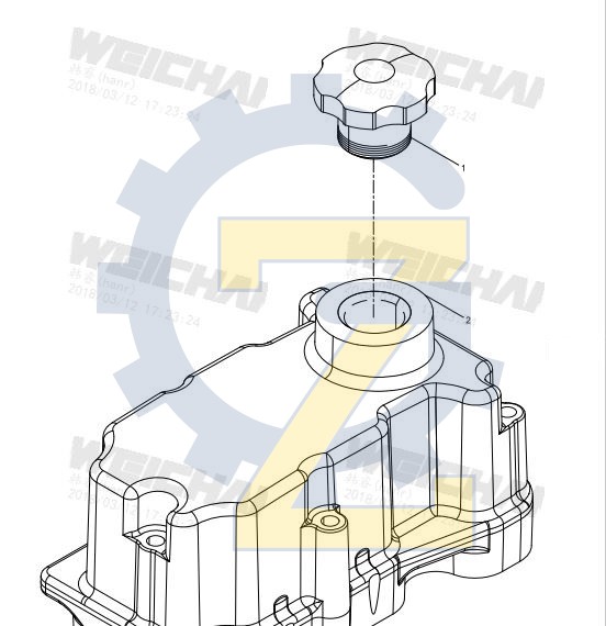 Крышка маслозаливной горловины WP7/WP12/WP13 Е4-5 (ан.1000101894)